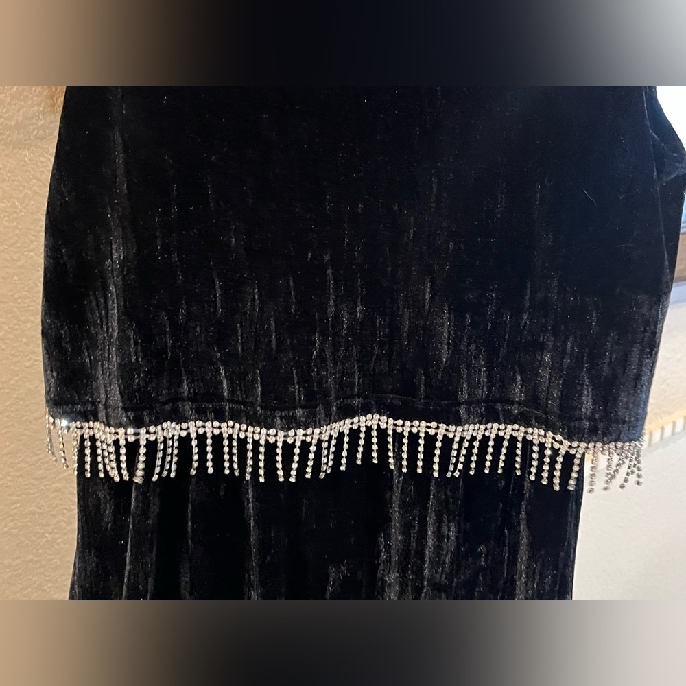 Teenager / Youth Rhinestone Black Velour Jumpsuit by Zara Kids. Stretchy. 11-12 - Picture 6 of 14